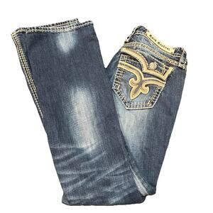 Rock Revival Women’s Bootcut Jeans Size 29 Low Rise “Kal Boot”Embellished Y2K